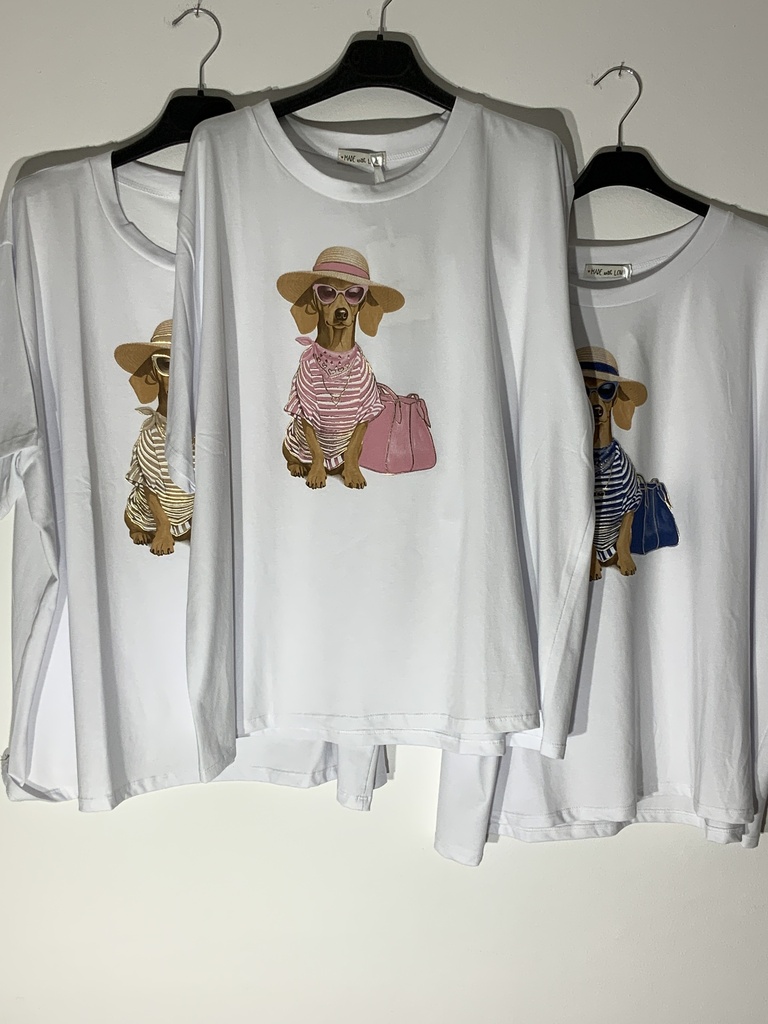 CR.BES.50602-28  T-Shirt Hund mit Hut