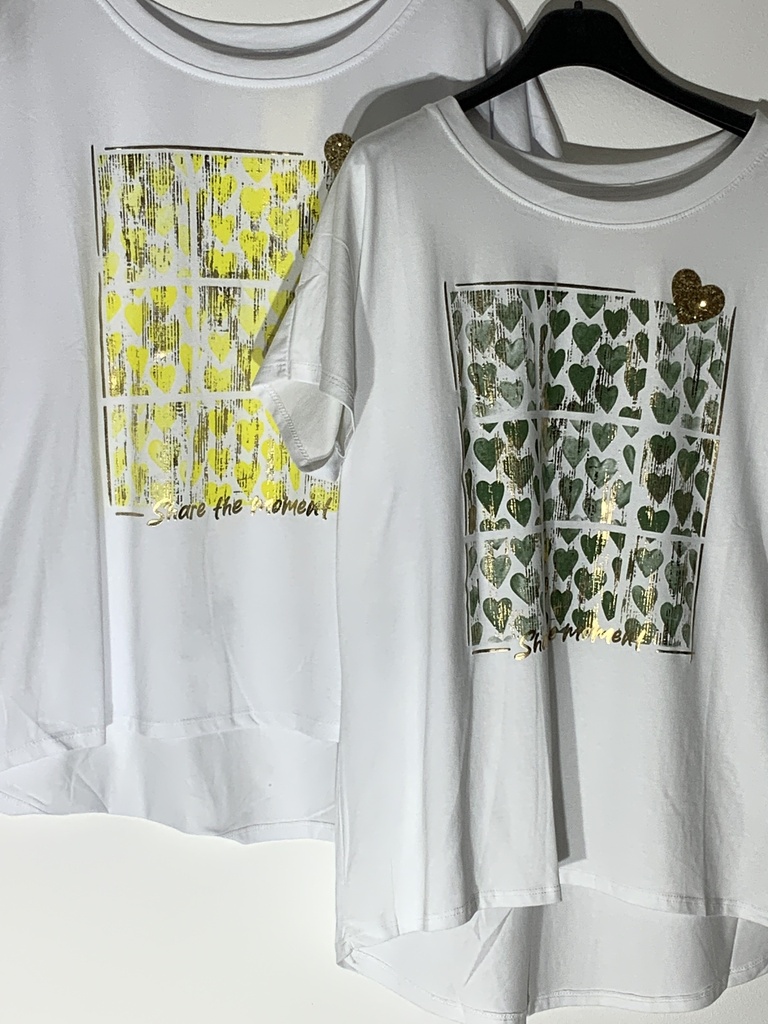 DA.MI.299JZ Multicuori T-Shirt  mit Herz 38-42