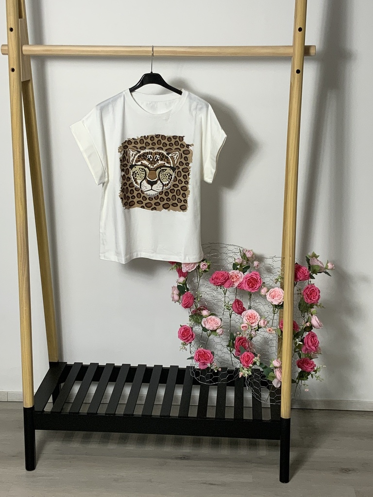 FIR. 16224 T-Shirt mit  Bild Leopard