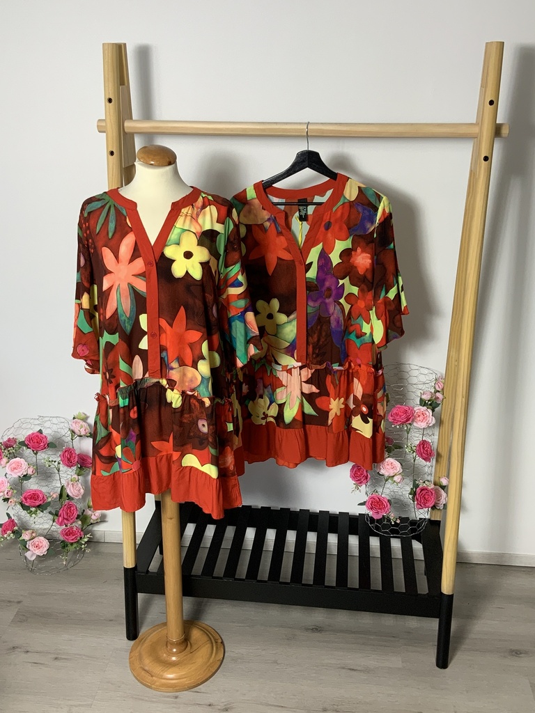 My. 51503L Kleid kurz bunt Größe bis 42/ *50