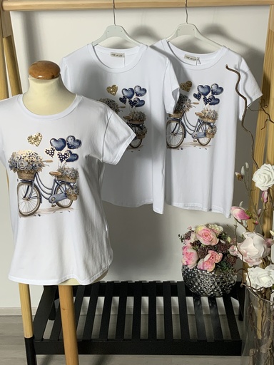 [P0008729] LI.AUT.50872-96 T-Shirt Fahrrad blau