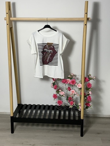 [P0008969] FIR. 17034 T-Shirt mit  Gitter Größe bis 40