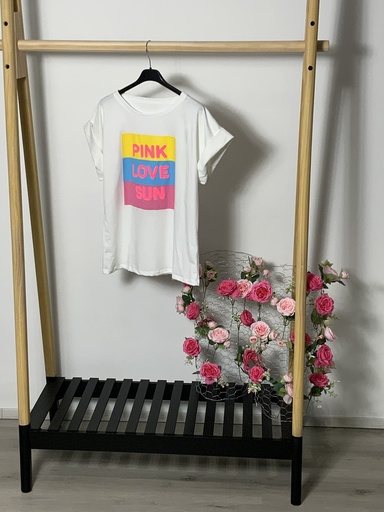 [P0008975] FIR. 17316 T-Shirt Pink Love