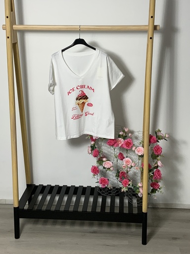 [P0009017] FIR. 00110FSV T-Shirt mit ice cream Größe bis 40